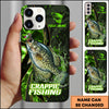 Maxcorners Fishing Green Flame Splash Golden Line Personalized Name 3D Phone Case (10 Fish Species)