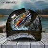Maxcorners Fishing Cross Skinfish Flag Of United States Sport Pattern Personalized Name 3D Cap (11 Breeds)
