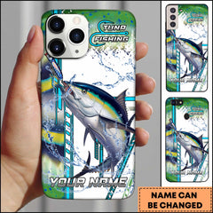 Maxcorners Tuna Fishing Phone Case Lure Strike Action Sport Style Personalized Name 3D Phone Case