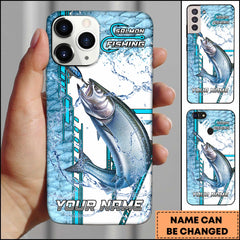 Maxcorners Salmon Fishing Phone Case Lure Strike Action Sport Style Personalized Name 3D Phone Case
