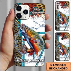Maxcorners Trout Fishing Phone Case Lure Strike Action Sport Style Personalized Name 3D Phone Case