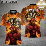 Maxcorners Dart Shirt Smoking Bull Flame Board Multioptions Personalized Name, Team Name Unisex 3D Shirt (4 Colors)