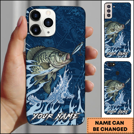 Maxcorners Crappie Fishing Jumping Fish Lure Action Personalized Name Phone Case