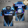 Maxcorners Volleyball Lightning Energy Gradient Multicolor Options Personalized 3D V-neck T-Shirt