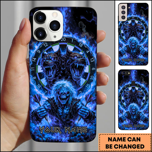 Maxcorners Hellfire Skull Cerberus Dartboard Inferno Style Multicolor Options Personalized Name 3D Phonecase