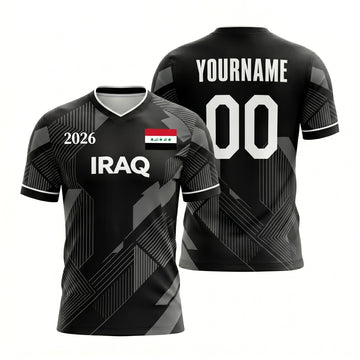 Maxcorners Personalized Iraq Soccer Supporter Shirt Custom 3D Football Fan Jersey Apparel