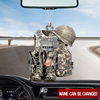 Maxcorners Military Uniform - Boots & Hat - Personalized Flat Acrylic Ornament