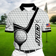 Max Corners White Pride Premium Coolest Golf Club And Ball, Golf Polo Shirts Multicolor Custom Name Polo