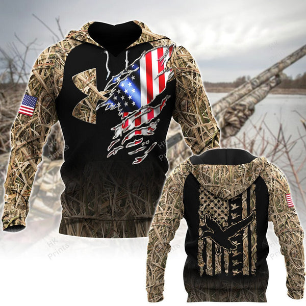 Maxcorners Ripped American Flag Duck Hunting Apparels