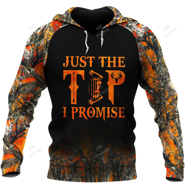 Maxcorners BowHunting Just The Tip I Promise Orange Camouflage Hunting Apparels