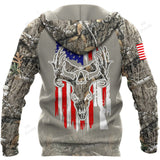 Maxcorners Ripped Deer American Flag Camouflage Hunting Apparels