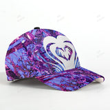 Maxcorners Heart Shape Dear Horns Purple Camouflage Hunting Apparels