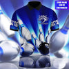 Maxcorners Bowling Ball And Pins Classic Multicolor Customized Name 3D Polo Shirt