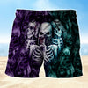 Maxcorners  Skull Neither Hear Nor See Mens Board Shorts