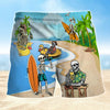 Maxcorners Skull Relaxing On The Beach Summer Mens Board Shorts
