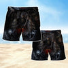 Maxcorners Black  Skull Mens Board Shorts