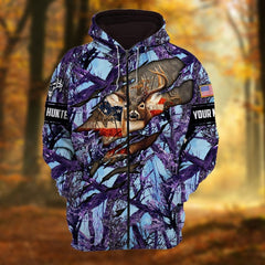 Maxcorners Personalized Name Premium Hunting Hoodie 3D