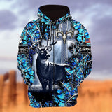 Maxcorners Personalized Name The Uniqe Deer Hunting 3D Hoodie & Zip Hoodie