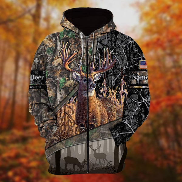 Maxcorners Personalized Name The Premium Hunting 3D Hoodie & Zip Hoodie