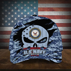 Maxcorners Colorful Puniskull Multiservice U.S Veteran Cap