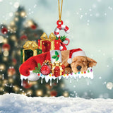 MAXCORNERS COCKER SPANIEL MERRY CHRISTMAS HANGING ORNAMENT