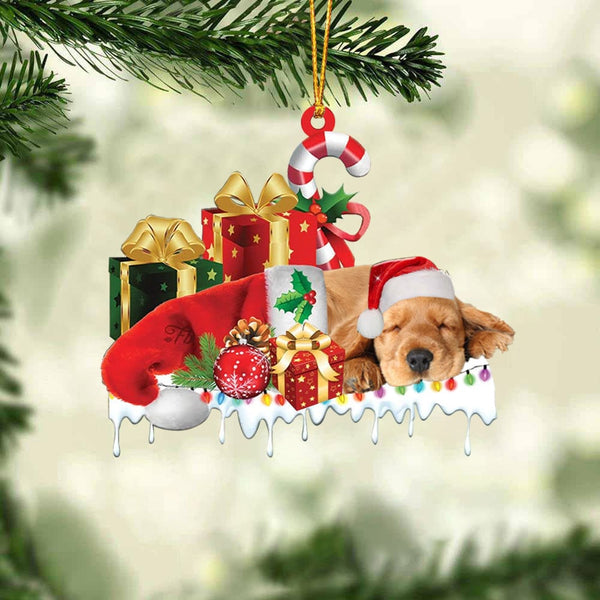 MAXCORNERS COCKER SPANIEL MERRY CHRISTMAS HANGING ORNAMENT