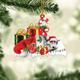 Maxcorners Alaskan Malamute Merry Christmas Hanging Ornament