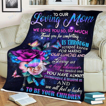 Maxcorners Mother's To Our Loving Mom 3D Over Printed Blanket