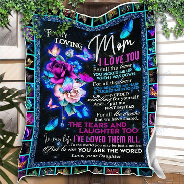 Maxcorners Mother's To My Loving Mom 3D Over Printed Blanket
