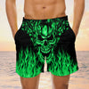 Maxcorners  Green Skull Mens Board Shorts