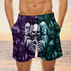 Maxcorners  Skull Neither Hear Nor See Mens Board Shorts