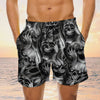 Maxcorners Skull Ghosy Black Skull Mens Board Shorts