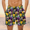 Maxcorners Skull Yellow Flower Mens Board Shorts