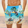 Maxcorners Skull Surfing In Summer Mens Board Shorts