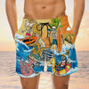 Maxcorners Skull Beer Funky Mens Board Shorts