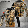 Maxcorners Deer Hunting Personalized Name 3D Over Printed Hoodie