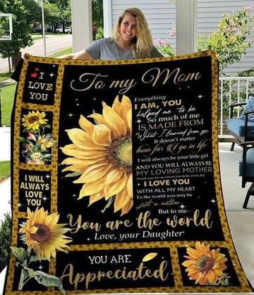 Maxcorners Mother's Day You Are The World 3D Over Printed Blanket