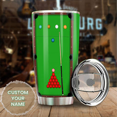 Maxcorners Billiards Balls Pool Personalized Name Tumbler