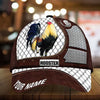 Maxcorners Multicolor Rooster Metal Customized Name Cap