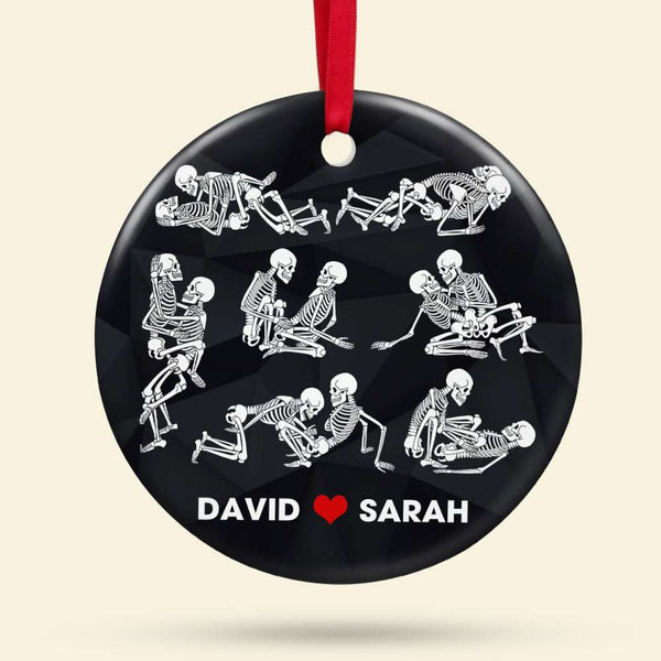 Maxcorners Personalized Funny Naughty Skeleton Couple - Ornament