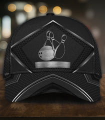 Maxcorners Black Classic Personalized Name 3D Cap