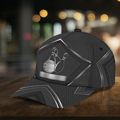 Maxcorners Black Classic Personalized Name 3D Cap