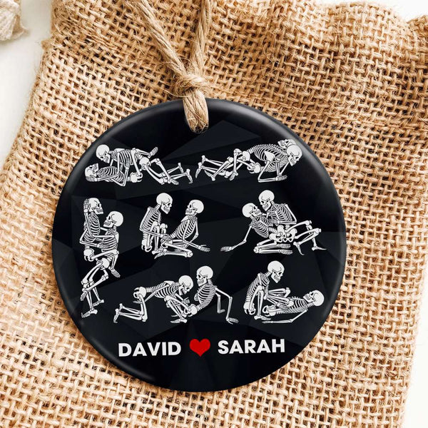 Maxcorners Personalized Funny Naughty Skeleton Couple - Ornament