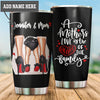 Maxcorners Mother's Day A Mother Love Black & Red Personalized 3D Over Printed Tumbler