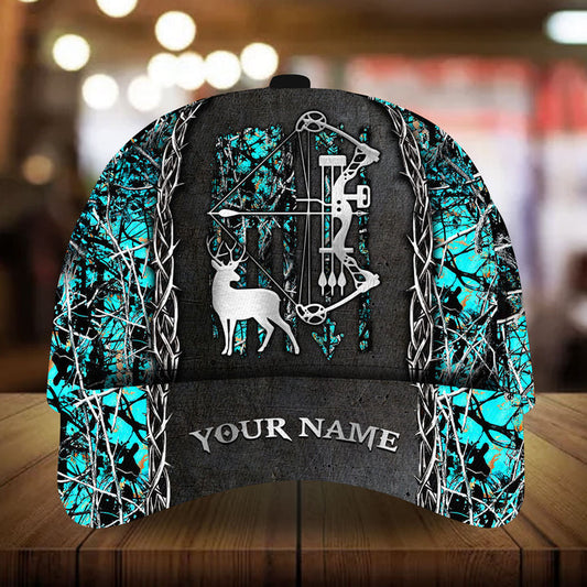 Max Corners American Flag Bow Deer Hunting Pattern 3D Multicolor Personalized Cap
