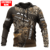 Maxcorners Deer Hunting Personalized Name 3D Over Printed Hoodie