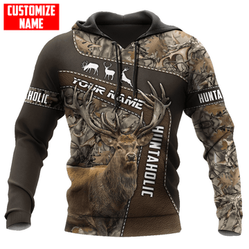 Maxcorners Deer Hunting Personalized Name 3D Over Printed Hoodie
