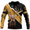 Maxcorners Deer Hunting Personalized Name 3D Over Printed Hoodie