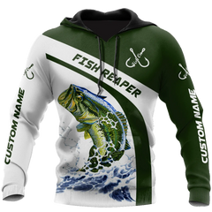 Maxcorners Custom Name Bass Fishing Green