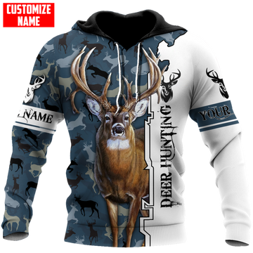 Maxcorners Deer Hunting Personalized Name 3D Over Printed Hoodie